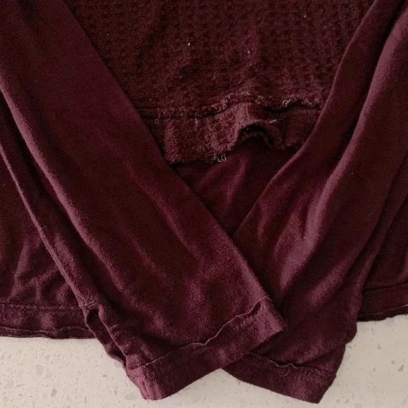 FREE PEOPLE oversized thermal long sleeve top size XS - Picture 5 of 15